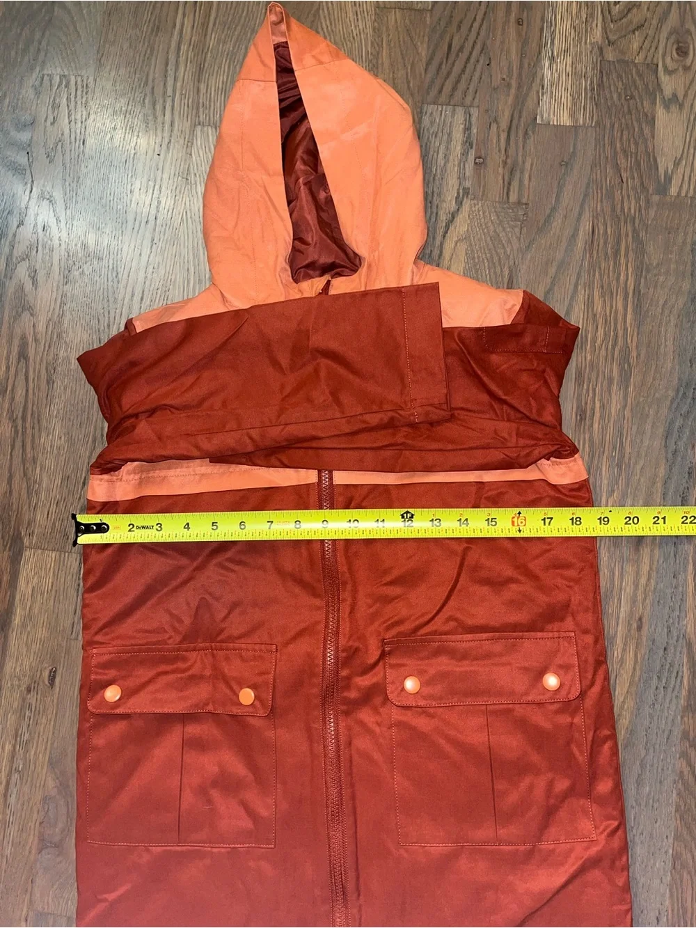 The Sunday Collective Kids Hooded Jacket Burnt Henna Quilted Lined Size 8Y NWT